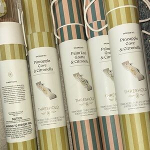 Threshold Incense Set with Ceramic Holder -3 pineapple 3 palm leaf🥳🥳❌❌